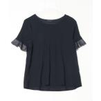 「GLOBAL WORK」 半袖カットソー LARGE ネイビー レディース