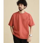 「NANO universe」 半袖Tシャツ M オレンジ メンズ