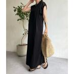 「DouDou」 キャミソールワンピース FREE ブラック レディース