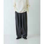 ショッピングワイドパンツ パンツ ウールフラノタックワイドパンツ レディース