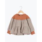 tシャツ チェック切替ティアードチュニック キッズ 子供服