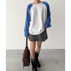 tシャツ El mar　ラグラン配色ロンT レディース