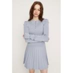 ワンピース TUCK SLEEVE FLARE KNIT 2P タックスリーブ フレア ニット ツーピー 冬服 春服