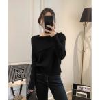 ショッピングオフショルダー ニット セーター オフショルダー ニット プルオーバー レディース