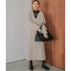 ショッピングニットワンピース ワンピース 襟付きリブニットワンピース