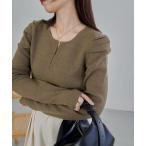 ニット セーター ホックヘンリーパフニット レディース