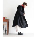 ノーカラーコート コート 私のフードなコート レディース