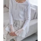 tシャツ レースロンT レディース