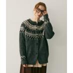 カーディガン ノルディックミックスニットカーディガン レディース