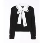  вязаный свитер гонки воротник вышивка bow Thai вязаный тянуть over женский 