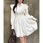 シャツワンピース フロントジップフリルミニシャツワンピース 冬服 春服