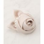 ブローチ ローズパール調コサージュ レディース