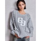 ショッピングＧＧ ニット セーター GGサガラ刺繍ケーブルニットトップス レディース