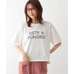 「GLOBAL WORK」 半袖Tシャツ FREE オフホワイト レディース