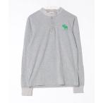 「Abercrombie&Fitch」 ワンポイント長袖Tシャツ S グレー メンズ