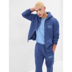 「GAP」 ジップアップパーカー X-LARGE ブルー メンズ