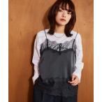 ショッピングサテン キャミソール サテンレースキャミソール　638058