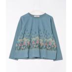 tシャツ コットンローンフローラルメドウプリント＋ソフト天竺カットソー レディース