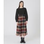 ショッピングシフォン ワンピース シフォンコンビドレス