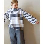 ショッピングボーダー tシャツ ボーダー ボートネックプル レディース