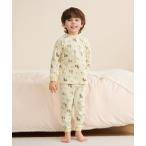 ショッピングアニマル パジャマ おなか安心ボタン付き毛玉ができにくいスムース長袖パジャマ（メロディアニマル・恐竜） キッズ 子供 男の子 女の子