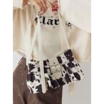 ショッピングハンドバッグ ハンドバッグ アニマルギャザーハンドバッグ