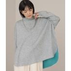 ショッピングニット ニット セーター リバーシブルＷフェイスポンチョ風ニットプルオーバー レディース