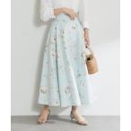 スカート 「今すぐお届け！・お上品なお花柄」花柄プリントサーキュラースカート