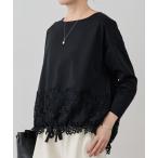 ショッピングカットソー tシャツ 「1/1(木)12:00予約開始」裾レースカットソー レディース