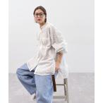 ブラウス シャツ 「MODE NORM CORE」 フラワーエンブロレイヤーシャツ レディース