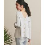 カーディガン 「お上品きらきら」ラメペプラム前後２WAYカーディガン レディース