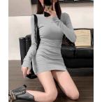 tシャツ ロングTシャツ 重ね着フィットカットソー レディース