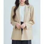 ジャケット テーラードジャケット 「新作登場！」レディース テーラードジャケット Vネック ワンボタン オフィスカジュアル 体型カバー卒業式 入学式