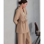 ショッピング卒業式 セットアップ 結婚式・お呼ばれ 卒業式・入学式 学校行事 対応 パンツスーツ セットアップ　ウエストマークジャケット×ワイドパンツ クラシックテーラー