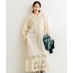 ワンピース ＭＥＤＥ１９Ｆ　ヴィンテージライクな製品染めネグリジェワンピース「クリーム」