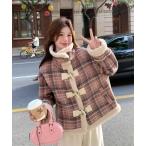  мутоновое пальто боа пальто Short в клетку боа жакет женский 