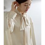 ショッピングレディース ブラウス シャツ サテンボウタイブラウス レディース