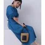 「N.（N. Natural Beauty Basic）」 半袖ワンピース MEDIUM ブルー レディース