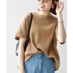 「SHIPS any」 半袖カットソー ONE SIZE キャメル レディース