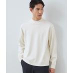 セーター ニット 「冬のビジネスシーンに最適」シルキーモックネックニット　洗濯機OK メンズ