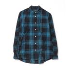 ショッピングネルシャツ 「BEAMS」 長袖ネルシャツ MEDIUM ブルー メンズ