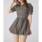 「rienda」 オールインワン MEDIUM カーキ レディース