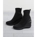 ショッピングニットブーツ 「+diana」 ショートブーツ 22.0cm ブラック×ブラック レディース