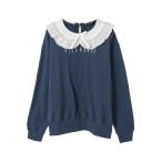 ショッピングローン トレーナー スウェット ローン衿付きロゴトレーナー レディース