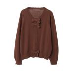 ショッピングボレロ カーディガン リボンモチーフ使いニットカーディガン レディース