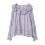 ショッピングローン ブラウス シャツ マーガレット刺繍使いローンブラウス レディース