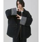 ブルゾン アウター デニム/ツイル Wジップ オーバーブルゾン レディース