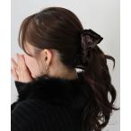 ヘアクリップ スタッズベロアバナナクリップ