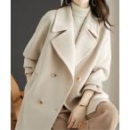 ショッピングピーコート コート チェスターコート ウールタッチチェスターコート／オーバーシルエット／ミドル丈アウター レディース