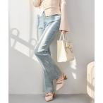 ショッピングラメ ジーンズ デニム デニムパンツ 「S/Mサイズ展開」ラメプリントストレッチデニムパンツ レディース